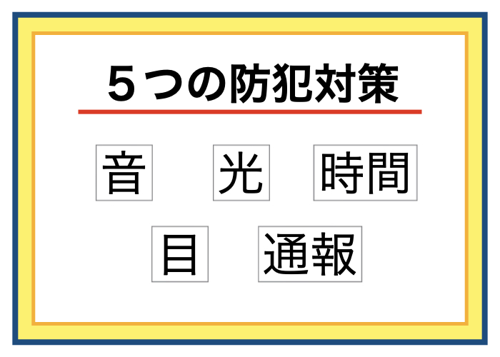 強盗や空き巣が嫌がる“5つの防犯対策”でアピール防犯