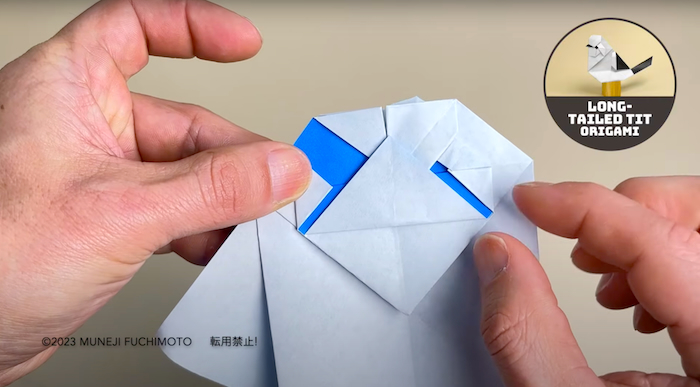 【シマエナガ】折り方のポイント　目の大きさを調整